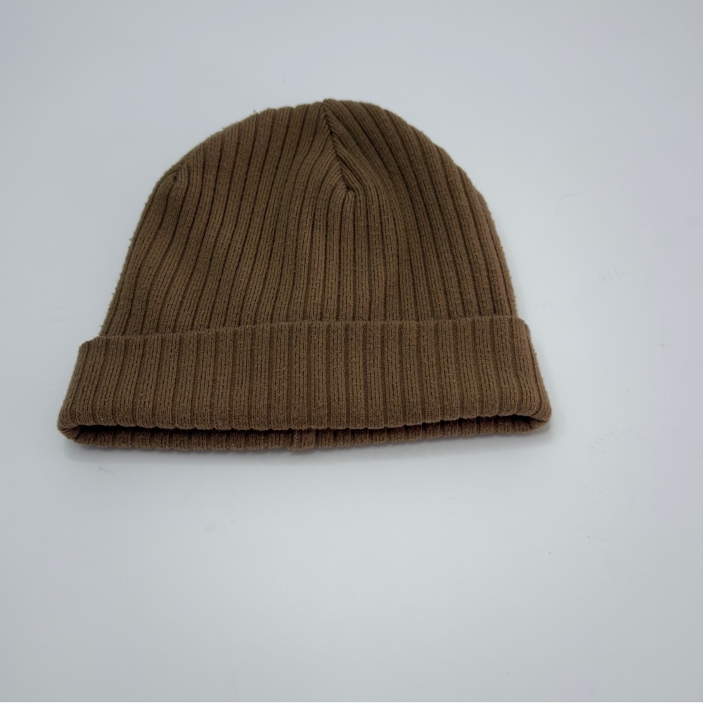 Time and Tru Ribbed Knit Beanie in Camel